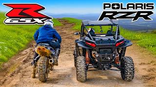 Polaris RZR vs Super Bike Off-road: CORRIDA OFF-ROAD