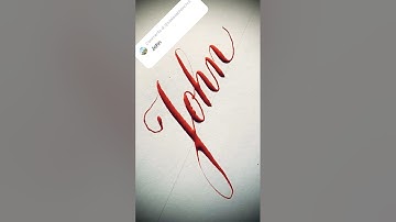 Copperplate calligraphy, tutorial: how I write your name #john  #cursive #calligraphy #handwriting