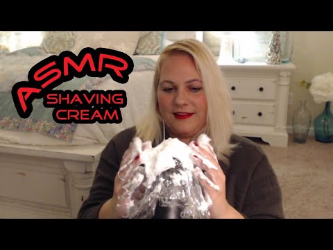 👑ASMR Shaving Cream on Mic with Whispering 👑