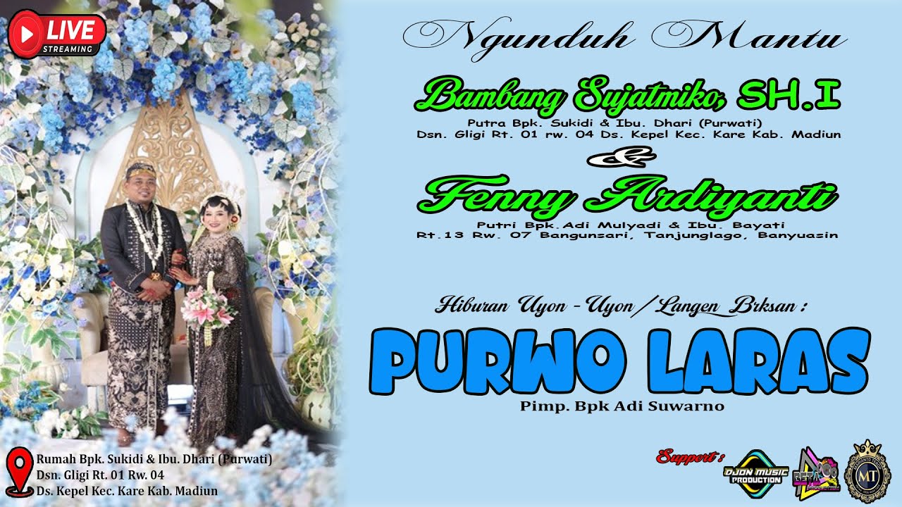 🔴Live Stream Karawitan PURWO LARAS - Ngunduh Mantu "BAMBANG & FENNY" 17 Okt 2025 - BETA Audio