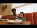 Dad, baby who went viral last week now starring in Denny's commercial