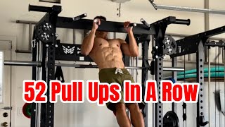 MAX EFFORT PULL UPS (52 Pull Ups Unbroken) #pullups #calisthenics #streetworkout #motivation