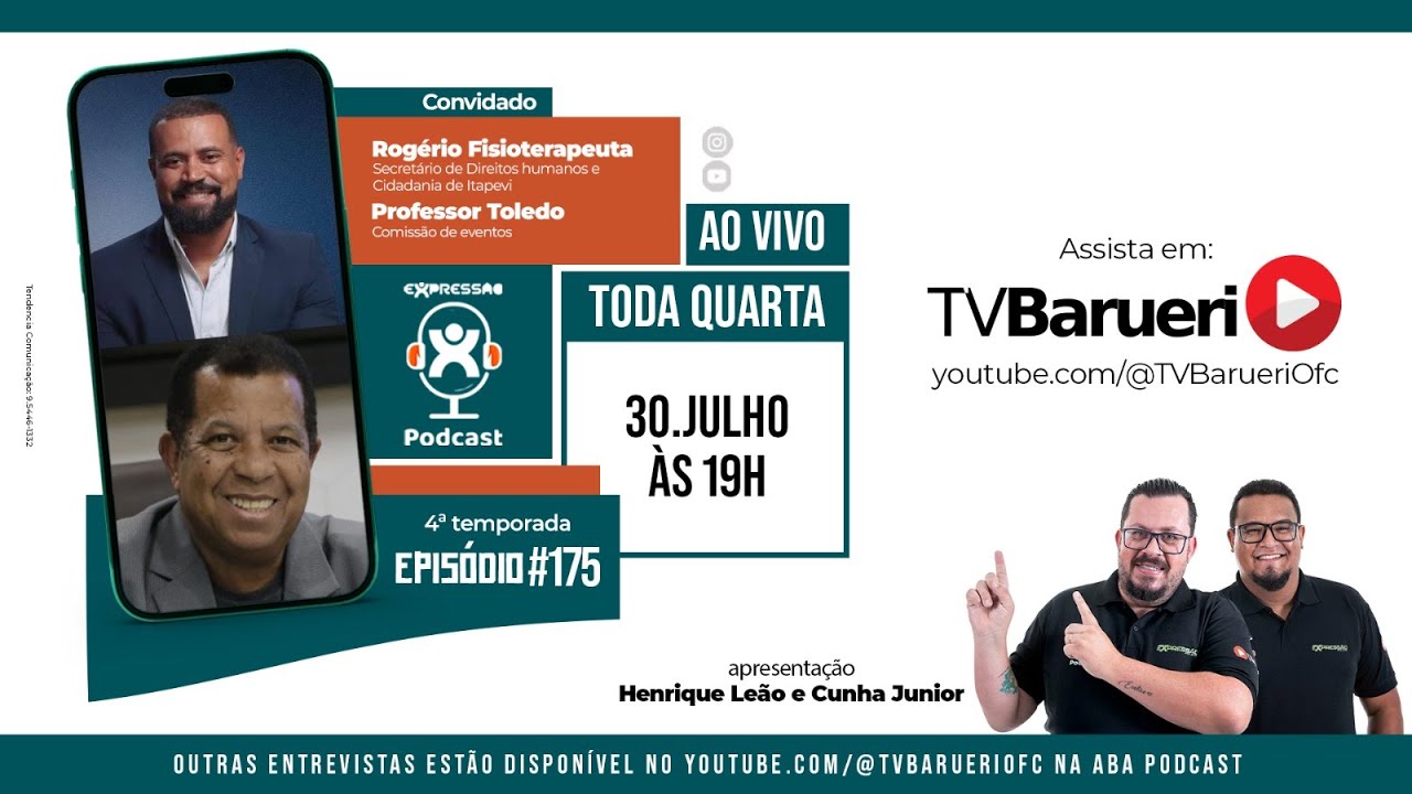 Rogério Fisioterapeuta E Professor Toledo| Expressão Podcast – 30/07 – #175