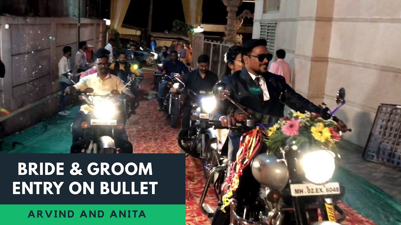 Best Bride And Groom Entry On Royal Enfield Royal Bullet Entry