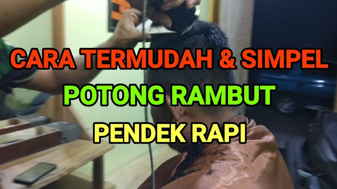  CARA  TERMUDAH SIMPEL POTONG  RAMBUT  PENDEK  RAPI YouTube