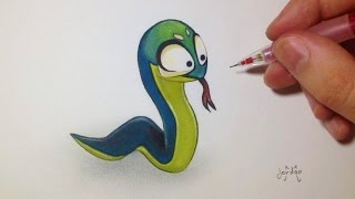 ⁣Comment dessiner un Serpent Kawaii [Tutoriel] Dofus 'FIN