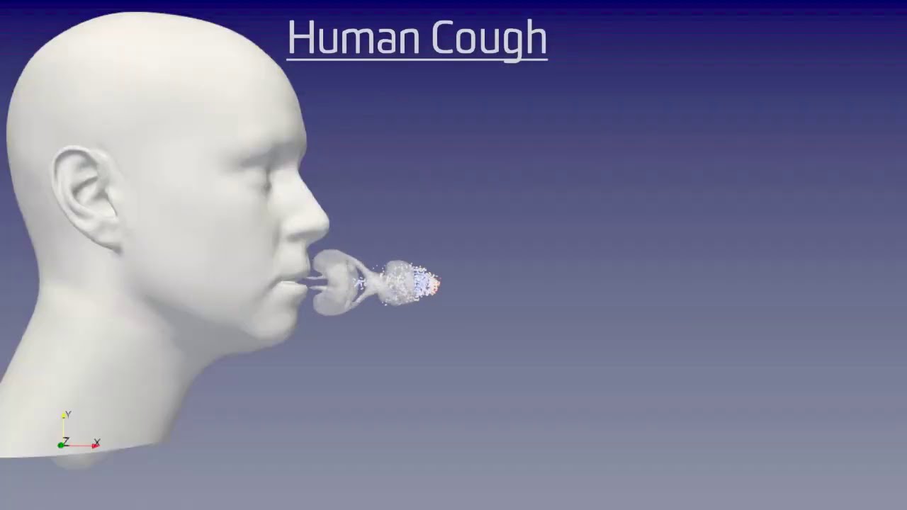 Large Eddy Simulation of a Human Cough combined with Lagrangian Droplet ...