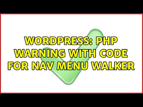 Wordpress: PHP warning with code for nav menu walker