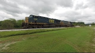 CSX Stack Train in Dellrose, Tennessee - CSX 5386, 5476