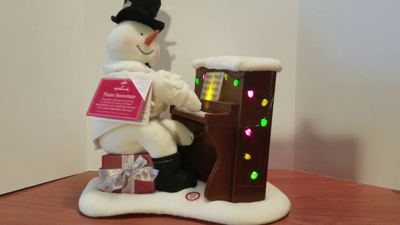 hallmark singing snowman playing piano