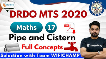 9:00 PM - DRDO MTS 2020 | Maths by Akash Sir | Pipe and Cistern (Part-1)