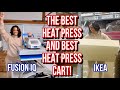 Unboxing the best heat press the hotronix fusion iq  heat press stand  leveling up my business