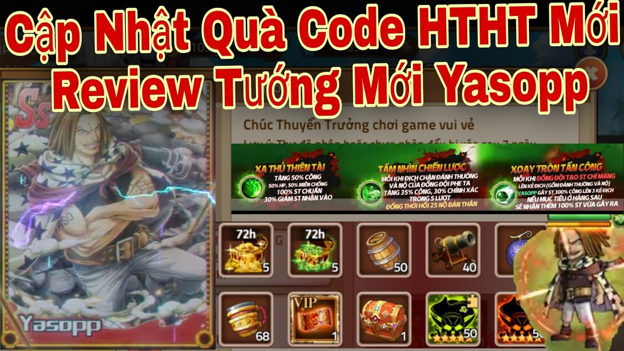 Cập Nhật Quà Code Huyền Thoại Hải Tặc Mới | Review Tướng Mới Siêu Xạ Thủ Yasopp | ttđp