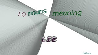 lie - 14 nouns synonym of lie sentence examples