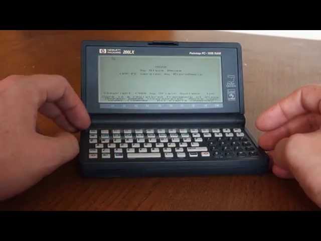 How I use my vintage HP 200LX today. - YouTube