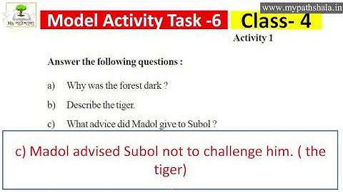 Class-4 Model Activity Task English PART-6 || Model Activity 2021 || My পাঠশালা