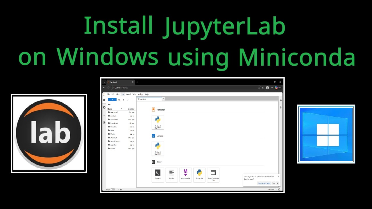 How to Install JupyterLab on Windows 11 using Miniconda (2026) | Step ...