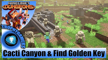 Minecraft Dungeons - Cacti Canyon Walkthrough Part 6 - Find the Blue & Golden Key