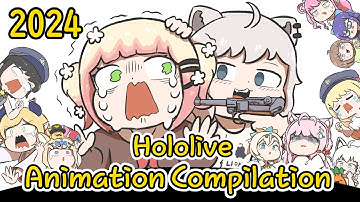 【Hololive】 2024 Hololive Animation Compilation 【Ebihurai/clip/Animation】