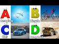 Vehicles Alphabet Song for kids | Vehicle ABC Song | Phonics for Kids | Alphabet Letters, Baby