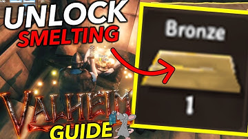 VALHEIM How To Unlock The Smelter Forge And Craft Bronze Age Tools And Weapons! Swords!