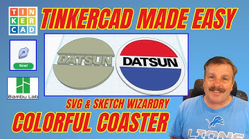 Transform SVG files to 3D Printed Color Coasters Tinkercad Made Easy!