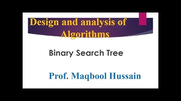 What is Binary Search Tree Urdu and Hindi Lecture # 31