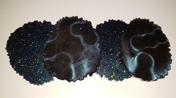 Magnetic pigments in resin / galaxy coasters / resin coasters DIY #withme