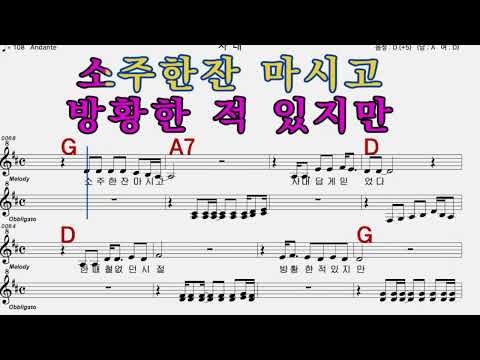 시내  나훈아  iSMB 가수처럼 엠알로 노래 악보 여자  키  D