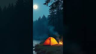 Lakeside Campfire Ambiance #relaxingnature #peacefulnature #relaxingwatersounds