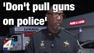 ‘Don’t pull guns on police’: JSO sheriff gives stern warning after recent officer-involved shootings