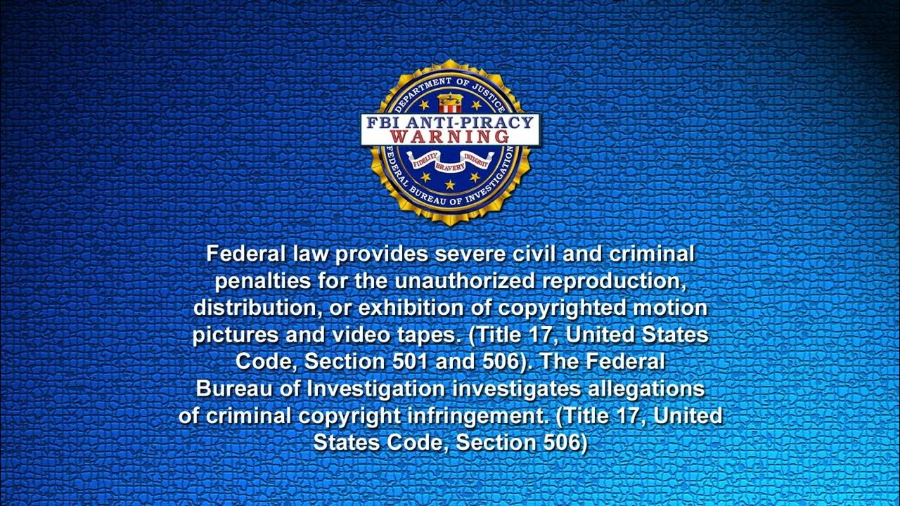 Fbi warning screen 2011 youtube
