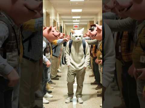 أتريقو علي القط مياو الطيب بسبب جسمو الضعيف ولكن النهايه صادمه