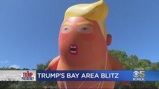 President Trump Met With Protesters During Brief Bay Area Visit