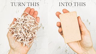 No heat rebatch soap - Recycling old soap scraps into new soap easily