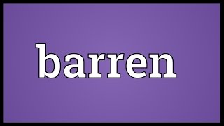 Barren Meaning Youtube