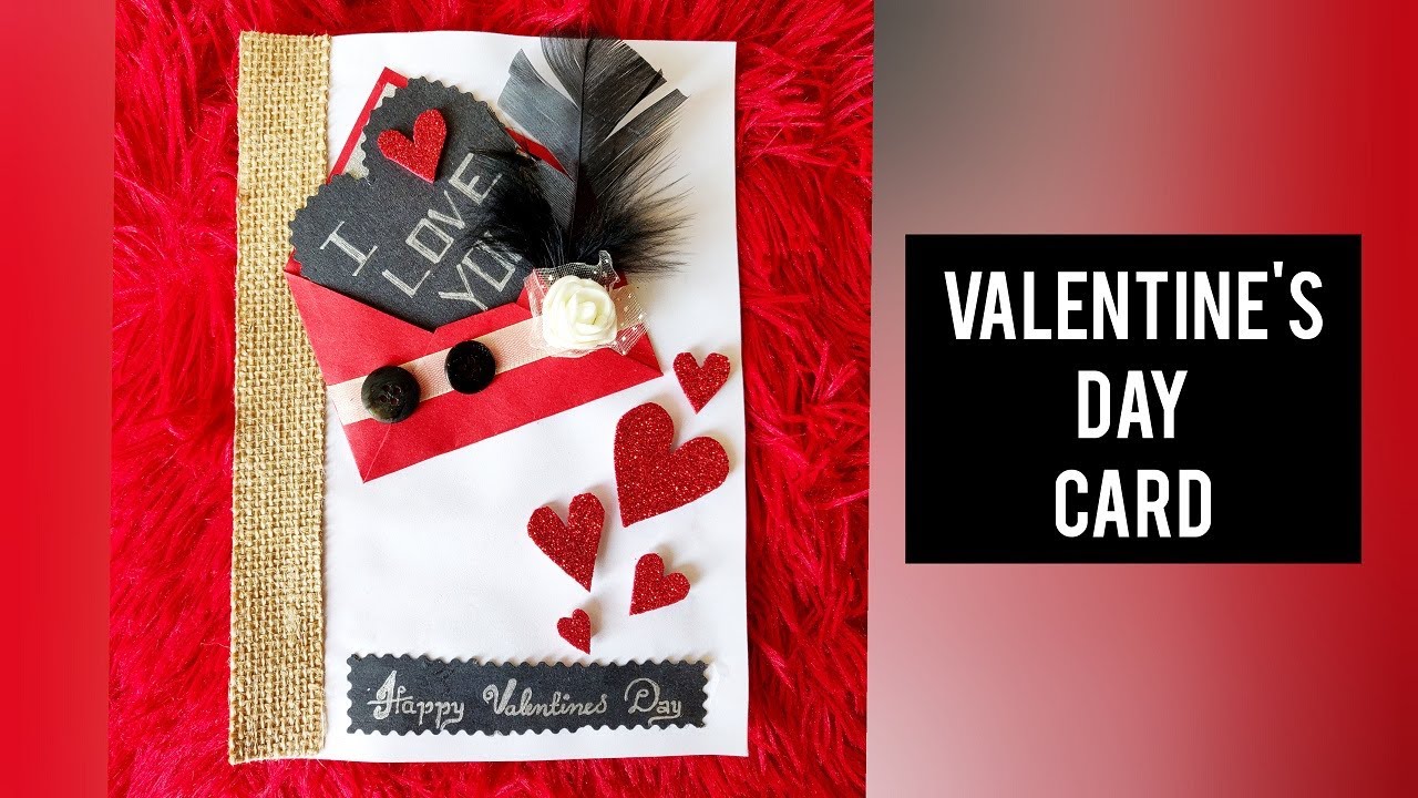Valentine Special Card  LOVE Greeting Card  DIY  Handmade Simple Valentines Day Card
