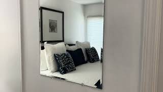 ✨ Sleek Frameless Wall Mirror Review 🪞 See All 16x22 Polished Glass Mirror!