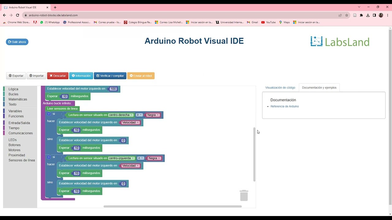 ROBOT SIGUE LÍNEA ARDUINO LABSLAND