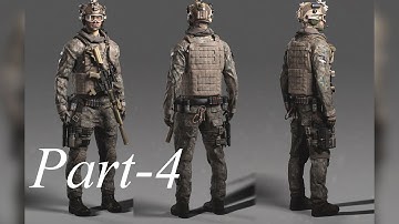 Realistic Soldier texturing timelapse in Substance Painter (Part 4 of 4)