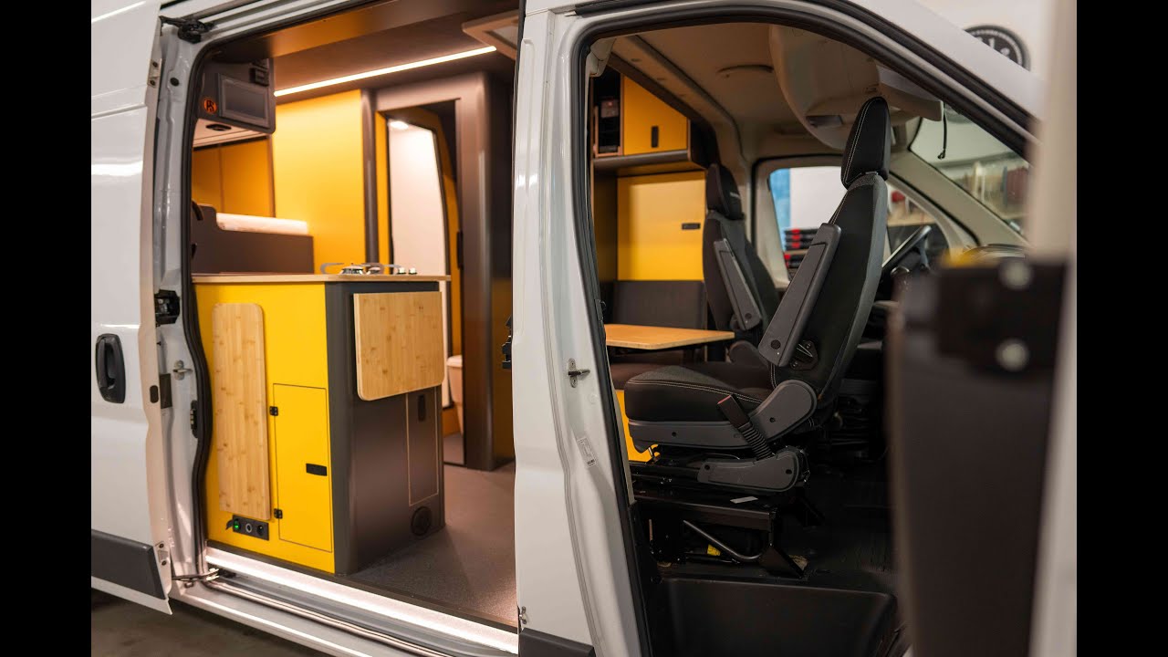 Campervan conversion to ther Fiat Ducato L4H2 made by PSCustom - YouTube