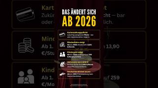 Mehr Geld Das ndert Sich Ab 2026