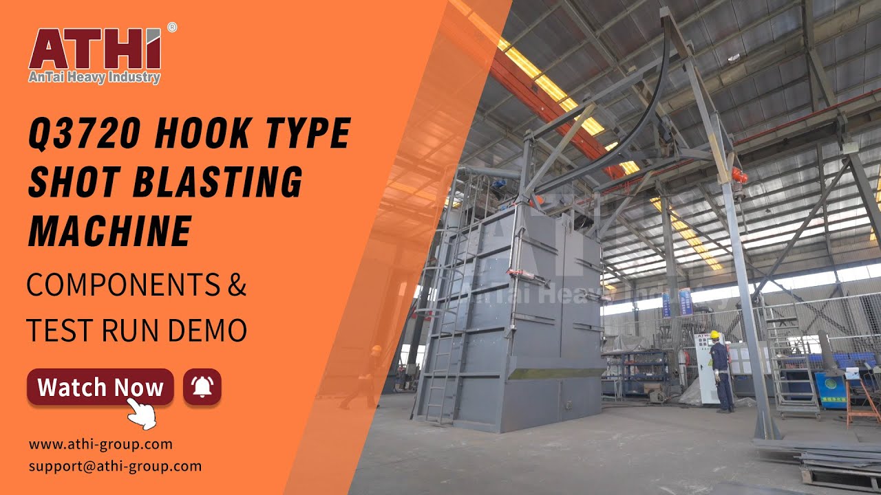 Q3720 Hook Type Shot Blasting Machine | Components & Test Run Demo