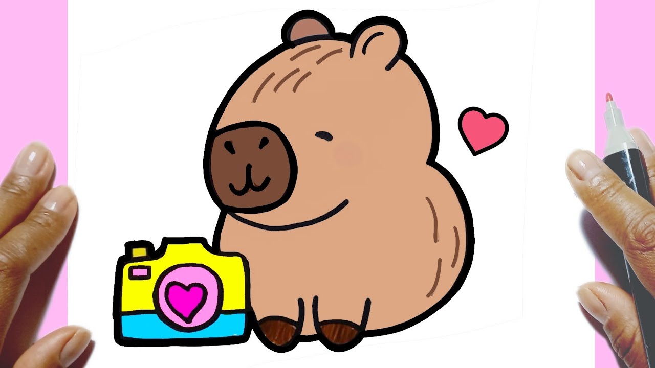 Como Desenhar uma CAPIVARA FOFA fácil - Passo a Passo Fofinha - YouTube