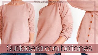 COMO HACER UNA SUDADERA CON BOTONES