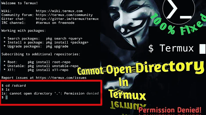 Termux :- Cannot Open Directory, Permission Denied | SDcard Cannot Open | SOLVED 100% (in Hindi)