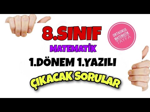 8. SINIF MATEMATİK 1.DÖNEM 1.YAZILI SINAVI HAZIRLIK | ORTAOKUL MATEMATİK TAYFA