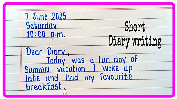 Diary writing in English | How to write Diary entry in English | Diary writing
