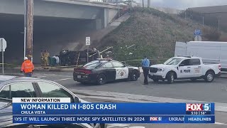 Woman Killed After SUV Plummets From I-805 In Chula Vista