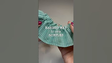 The easiest (and fastest) way to sew ruffles 🩵 #beginnersewing #learntosew